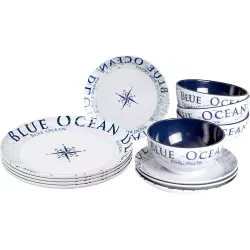 Brunner - Set stoviglie Midday Blue Ocean 12 pz.