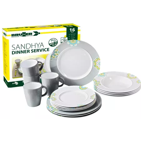 Brunner - Set stoviglie Dinner Service Sandhya 16 pz.
