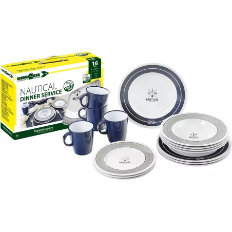 Brunner - Set stoviglie Dinner Service Nautical 16 pz.