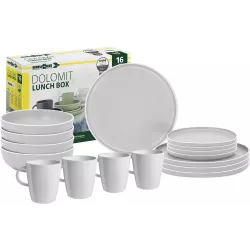 Brunner - Set di stoviglie Lunch Box Dolomit White 16 pz.
