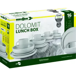 Brunner - Set di stoviglie Lunch Box Dolomit White 16 pz.