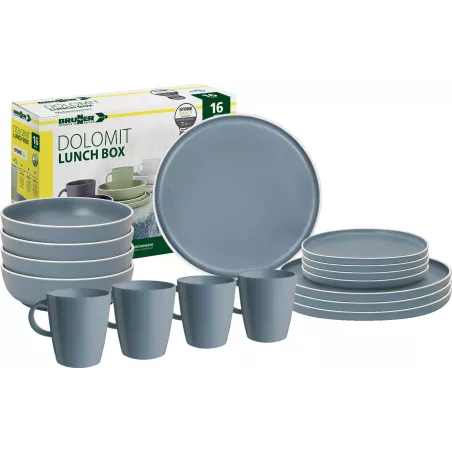 Brunner - Set di stoviglie Lunch Box Blue 16 pz.