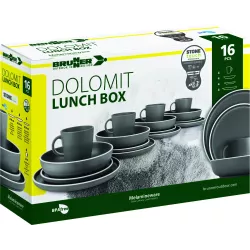 Brunner - Set di stoviglie Lunch Box Grey 16 pz.