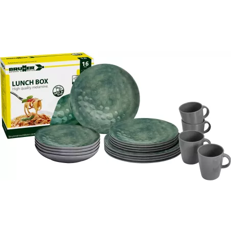 Brunner - Set di stoviglie Lunch Box Sea Green 16 pz.