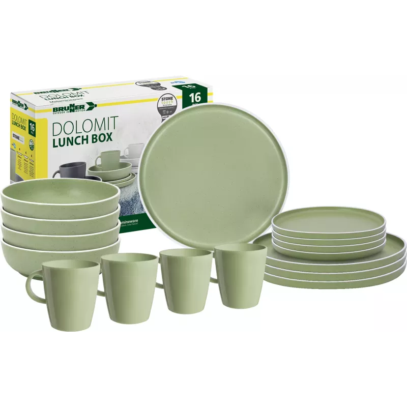 Brunner - Set di stoviglie Lunch Box Green 16 pz.