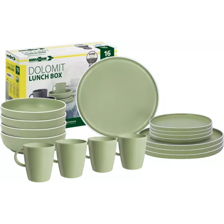 Brunner - Set di stoviglie Lunch Box Green 16 pz.