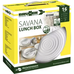 Brunner - Set di stoviglie Lunch Box Savana 16 pz.