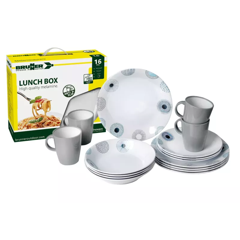 Brunner - Set di stoviglie Lunch Box Deep Sea 16 pz.