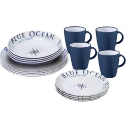 Brunner - Set di stoviglie Lunch Box Blue Ocean 16 pz.