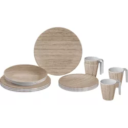 Brunner - Set di stoviglie Melamine Sequoia 16 pz.