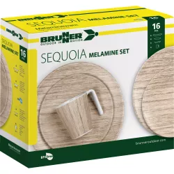 Brunner - Set di stoviglie Melamine Sequoia 16 pz.