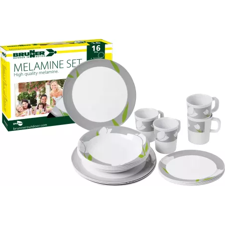 Brunner - Set di stoviglie Melamine Tulip 16 pz.