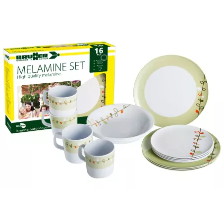 Brunner - Set di stoviglie Melamine Esprit 16 pz.