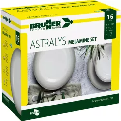 Brunner - Set di stoviglie Melamine Astralys 16 pz.
