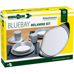 Brunner - Set di stoviglie Melamine Bluebay 16 pz.
