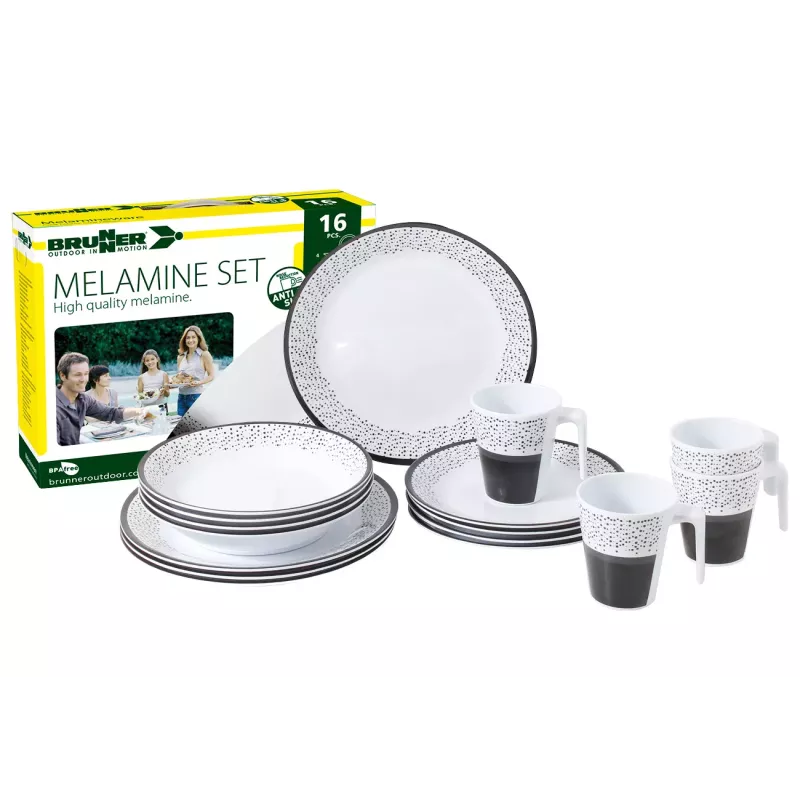 Brunner - Set di stoviglie Melamine Pralin 16 pz.