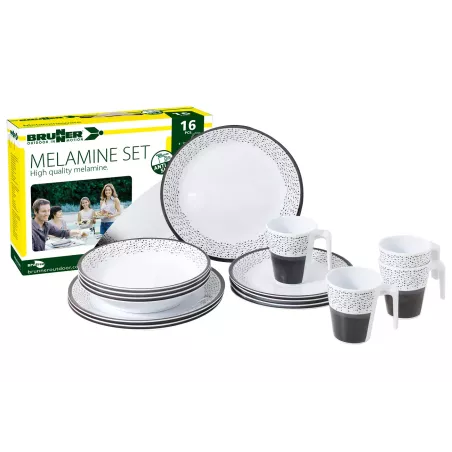 Brunner - Set di stoviglie Melamine Pralin 16 pz.