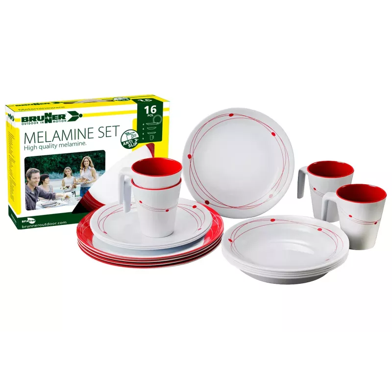 Brunner - Set di stoviglie Melamine Cosmic 16 pz.