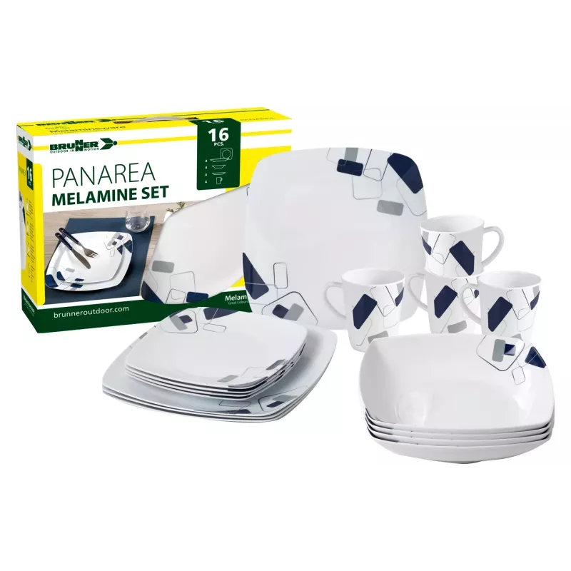 Brunner - Set di stoviglie Melamine Panarea 16 pz.