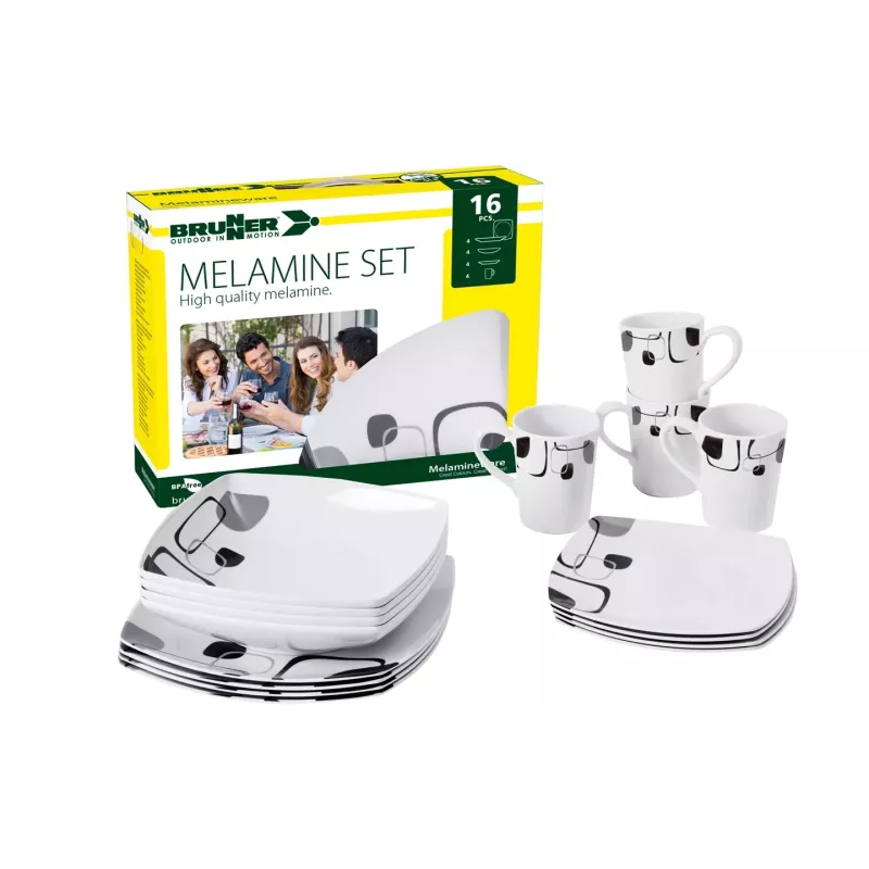 Brunner - Set di stoviglie Melamine Enigma 16 pz.