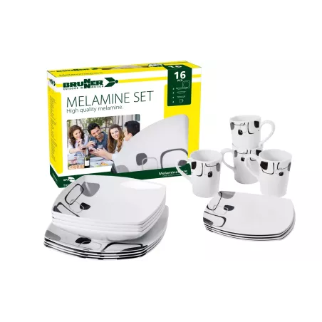 Brunner - Set di stoviglie Melamine Enigma 16 pz.