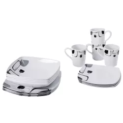 Brunner - Set di stoviglie Melamine Enigma 16 pz.