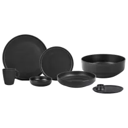 Piatto fondo Odette Double Black