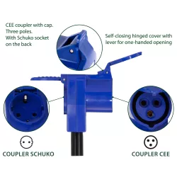 Adattatore con presa CEE 90°/Schuko