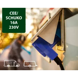 Adattatore con presa CEE 90°/Schuko