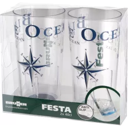 Set Bicchieri Festa Blue Ocean 2 pz.