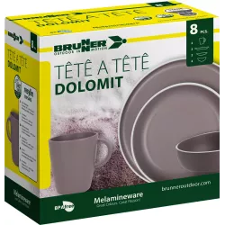 Brunner - Set stoviglie Tête-à-tête Dolomit Rose 8 pz.