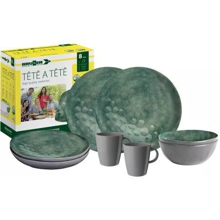 Brunner - Set stoviglie Tête-à-tête Sea Green 8 pz.