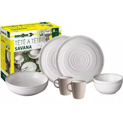 Brunner - Set stoviglie Tête-à-tête Savana 8 pz.
