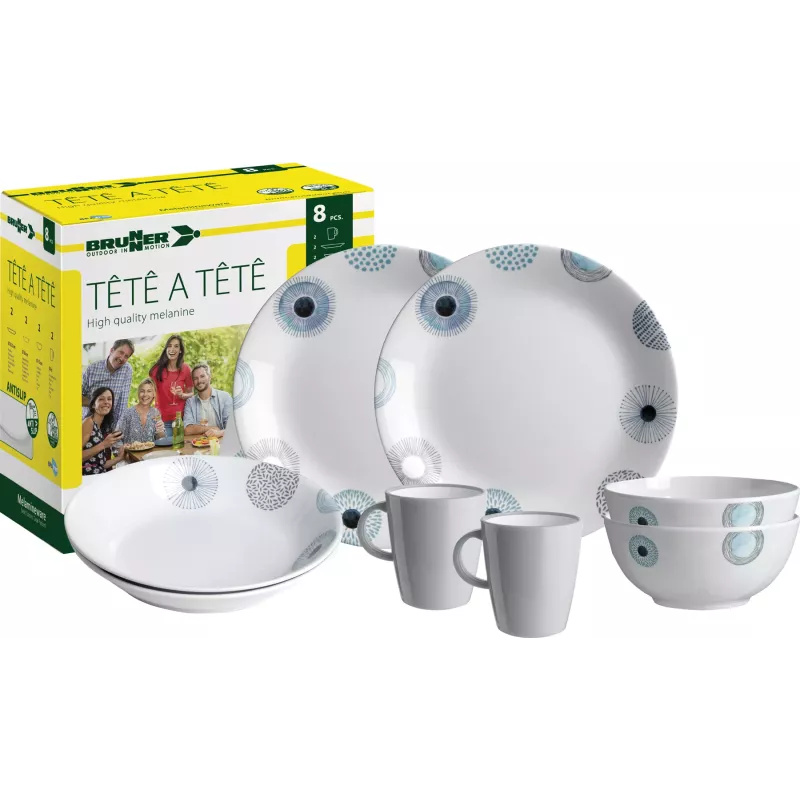 Brunner - Set stoviglie Tête-à-tête Deep Sea 8 pz.