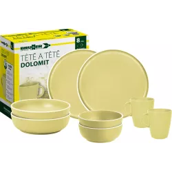 Brunner - Set stoviglie Tête-à-tête Dolomit Yellow 8 pz.