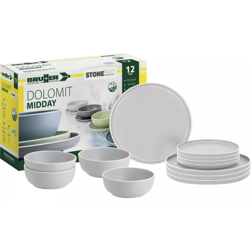 Brunner - Set stoviglie Midday Dolomit White 12 pz.