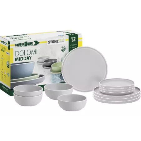 Brunner - Set stoviglie Midday Dolomit White 12 pz.