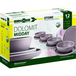 Brunner - Set stoviglie Midday Dolomit Rose 12 pz.
