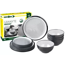 Brunner - Set stoviglie Midday Granyte 12 pz.