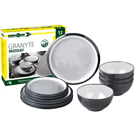 Brunner - Set stoviglie Midday Granyte 12 pz.