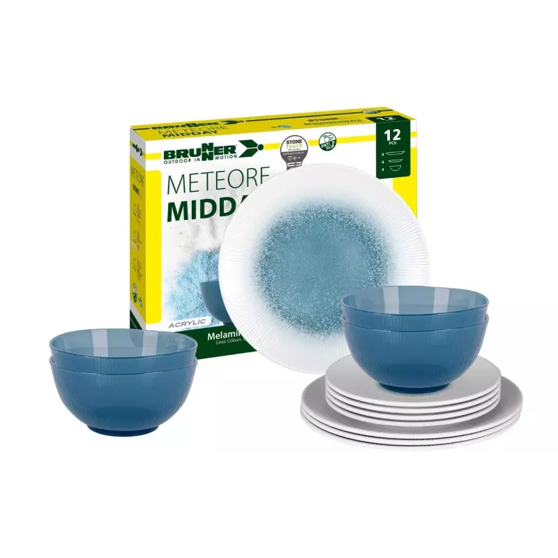Brunner - Set stoviglie Midday Meteore Azur 12 pz.