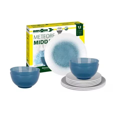 Brunner - Set stoviglie Midday Meteore Azur 12 pz.