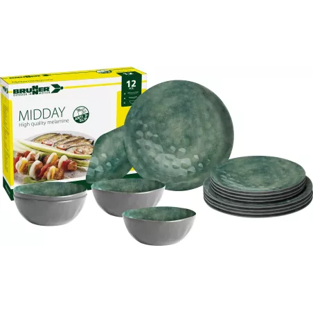 Brunner - Set stoviglie Midday Sea Green 12 pz.