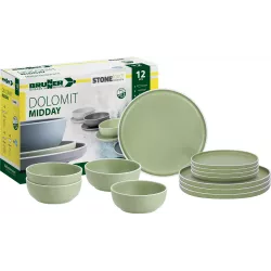 Brunner - Set stoviglie Midday Dolomit Green 12 pz.