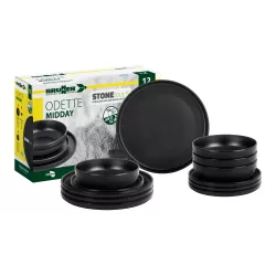 Brunner - Set stoviglie Midday Odette Double Black 12 pz.