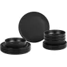Brunner - Set stoviglie Midday Odette Double Black 12 pz.
