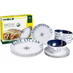 Brunner - Set stoviglie Midday Blue Ocean 12 pz.