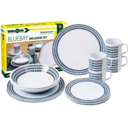 Brunner - Set di stoviglie Melamine Bluebay 16 pz.